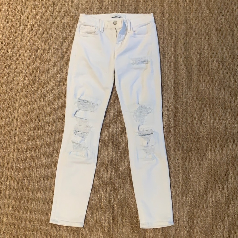 Ripped White Jeans